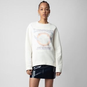 ZADIG&VOLTAIRE Cream Logo-Print Sweatshirt